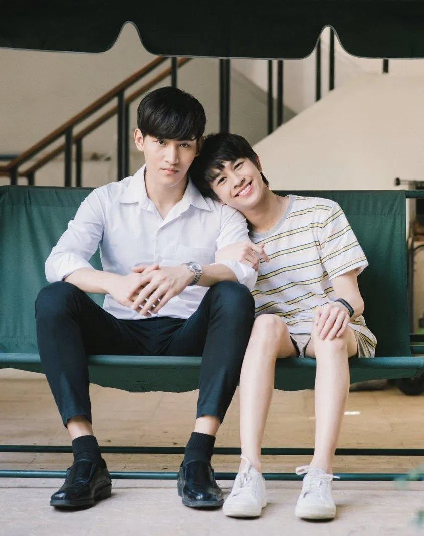 Fluke và bạn diễn Ohm trong phim đam mỹ Until We Meet Again (Sợi Chỉ Đỏ). (Ảnh: Internet)