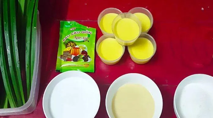Nguyên liệu làm bánh trung thu rau câu nhân flan (Nguồn: Internet)