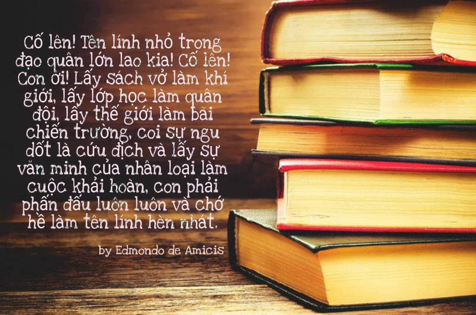 Câu nói trong Sách thiếu nhi Những Tấm Lòng Cao Cả (Nguồn: BlogAnChoi).