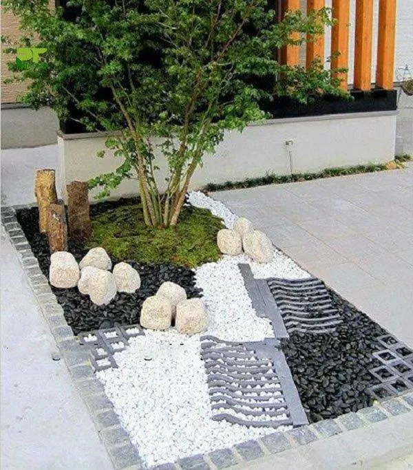 Trang trí vườn bằng sỏi đá trong nhà (Ảnh: Internet)