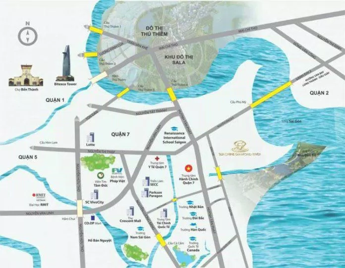 Vị trí đắc địa hiếm có của Sunshine Diamond River (Ảnh: Internet)