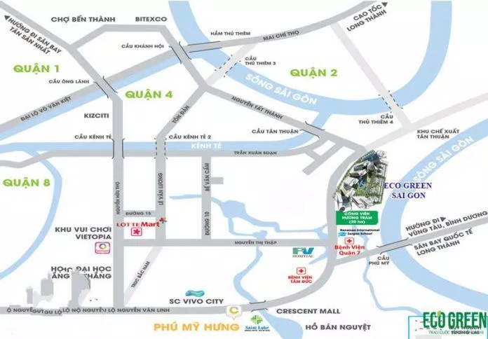 Vị trí dự án Eco Green Sài Gòn (Ảnh: Internet)
