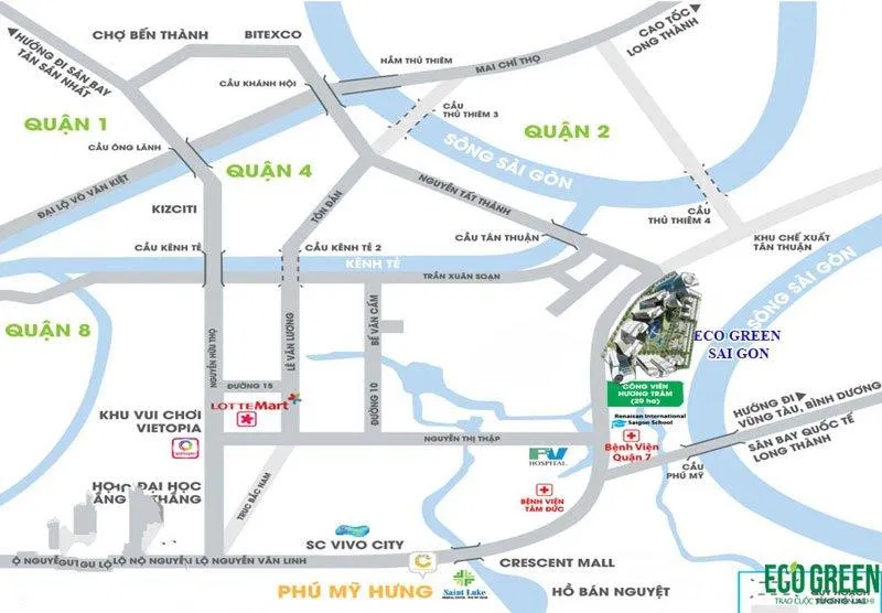 Vị trí dự án Eco Green Sài Gòn (Ảnh: Internet)