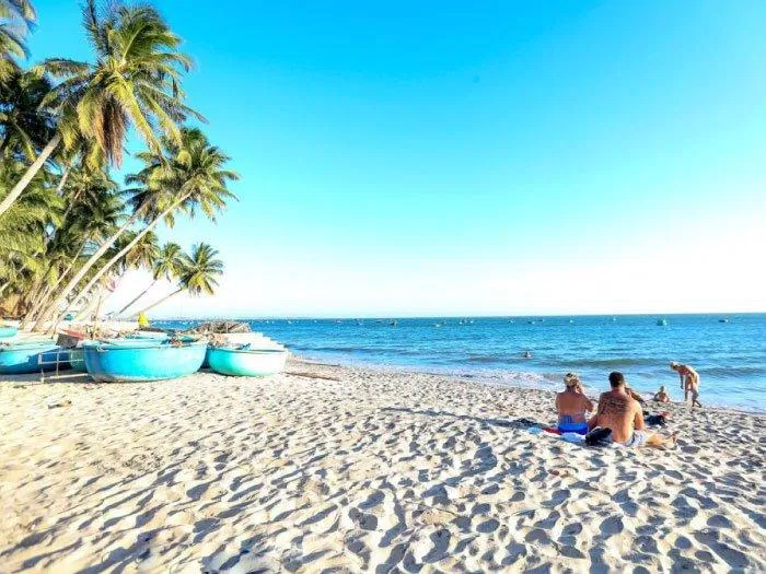 Bãi biển ở bãi Rạng - Mũi Né. (Nguồn: Internet)