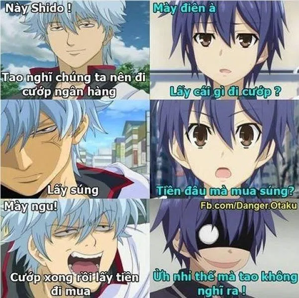 Ảnh chế anime hài hước khó đỡ. Nguồn: Internet