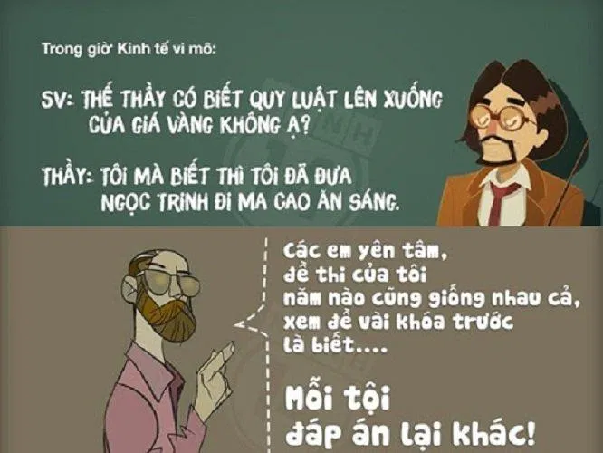 Những câu nói hài hước của Thầy cô. Nguồn: Internet