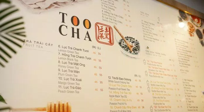 TooCha - Thương hiệu trà sữa đến từ Đài Loan. Nguồn: Internet