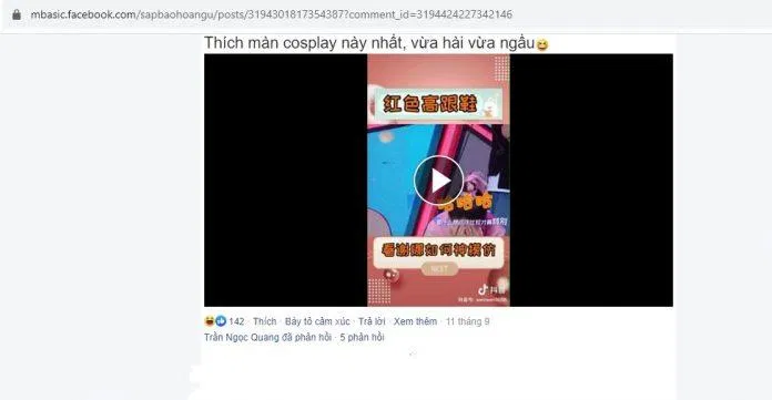 Tìm và phát video muốn tải trong phần comment (Ảnh: BlogAnChoi)