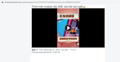 Tìm và phát video muốn tải trong phần comment (Ảnh: BlogAnChoi)