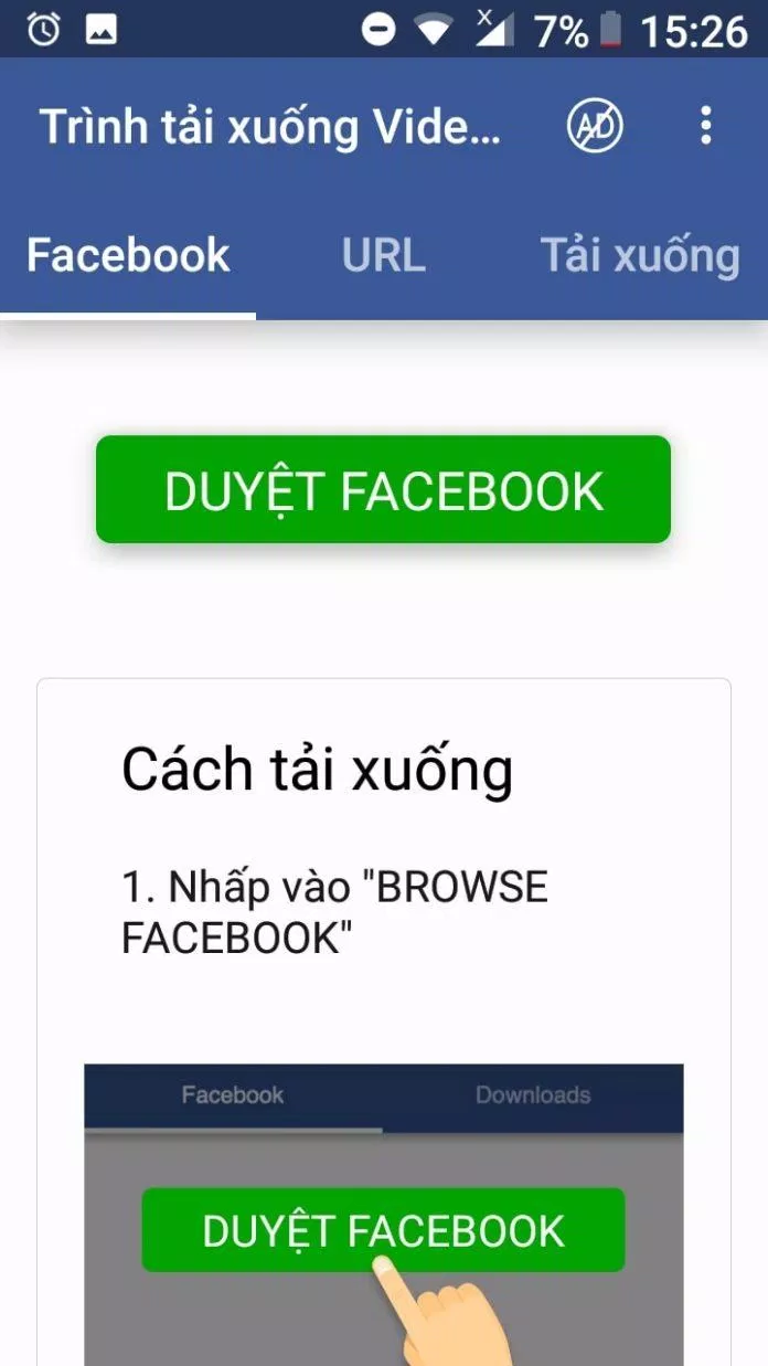 Nhấn duyệt Facebook rồi đăng nhập và sử dụng như bình thường (Ảnh: BlogAnChoi)