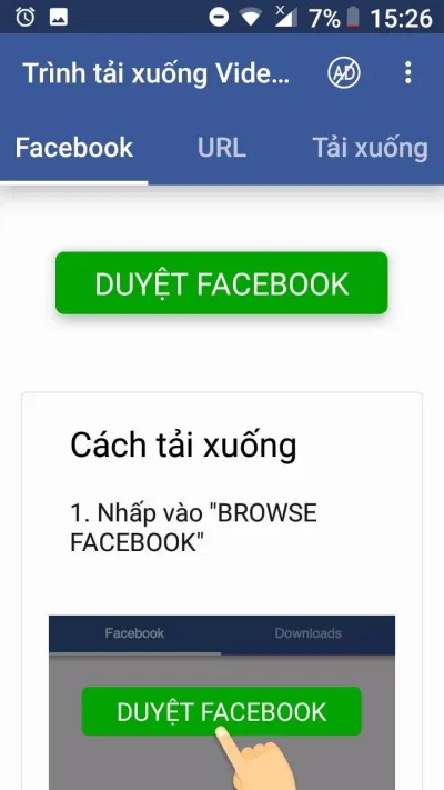 Nhấn duyệt Facebook rồi đăng nhập và sử dụng như bình thường (Ảnh: BlogAnChoi)