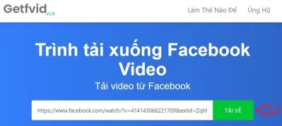 Sau khi đã dán link, chọn Tải về (Ảnh: BlogAnChoi)