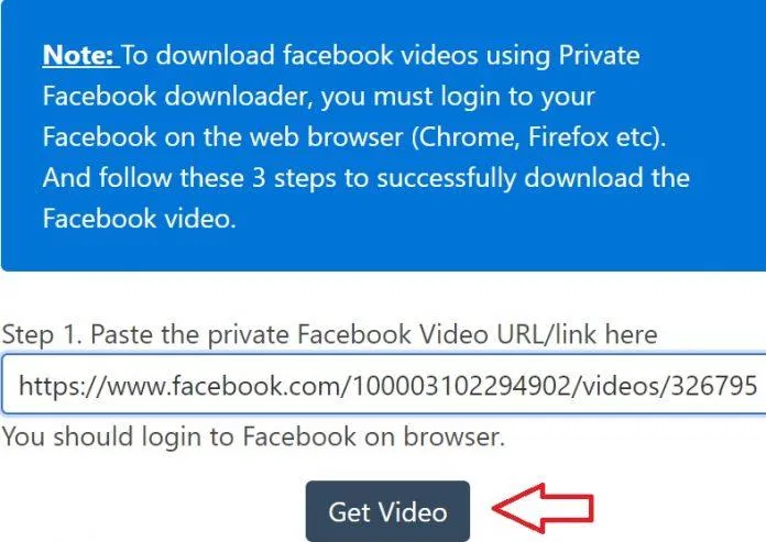 Sau khi dán địa chỉ liên kết, chọn Get video (Ảnh: BlogAnChoi)