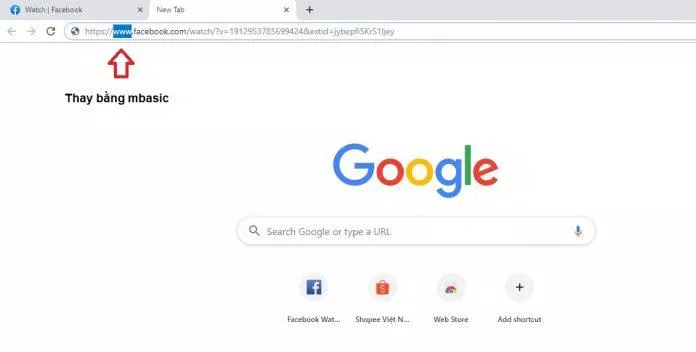 Dán URL của video vào thanh tìm kiếm (Ảnh: BlogAnChoi)