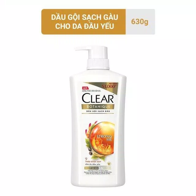 Dầu gội thảo mộc Clear Botanique chai lớn 630g (Ảnh: Internet)