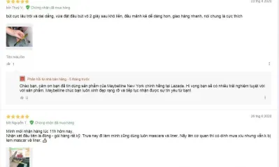 Đánh giá của khách hàng trên Lazada. (nguồn: BlogAnChoi)