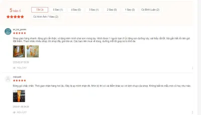 Đánh giá về sản phẩm trên trang Shopee (ảnh: BlogAnChoi).