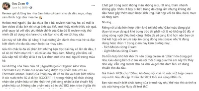 Đánh giá của beauty blogger Gấu Zoan. (Nguồn: BlogAnChoi)