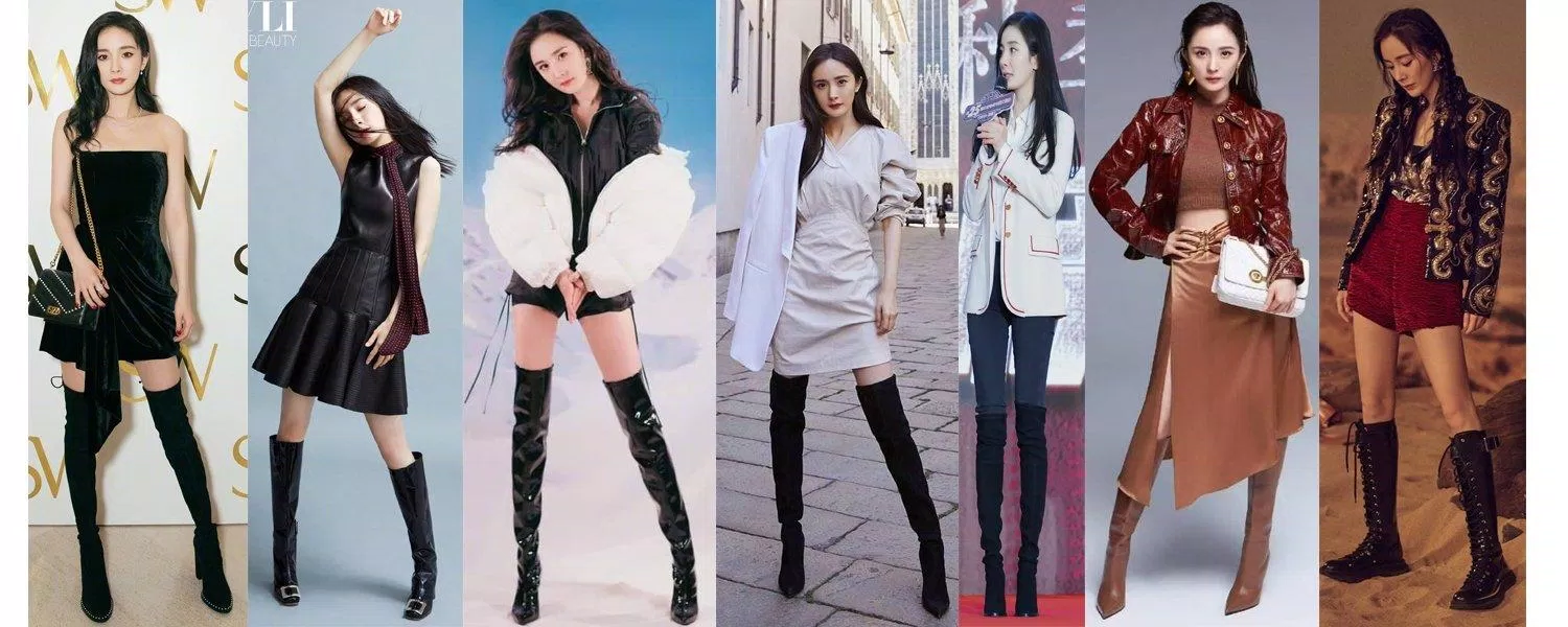 Dương Mịch mix đồ cá tính và độc đáo với boots (Nguồn: Internet).