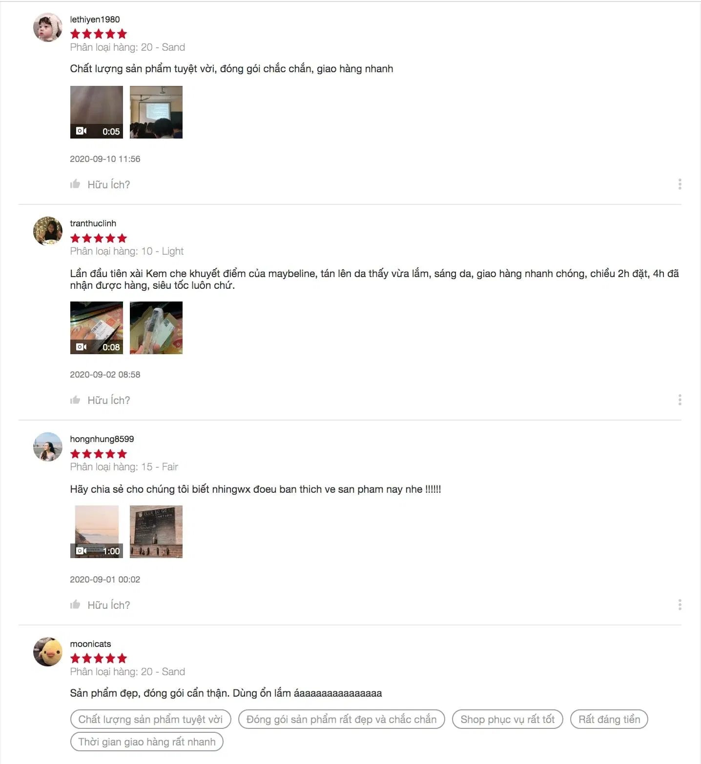 Đánh giá tích cực của khách hàng trên Shopee. (nguồn: BlogAnChoi) Đánh giá tích cực của khách hàng trên Shopee. (nguồn: BlogAnChoi)