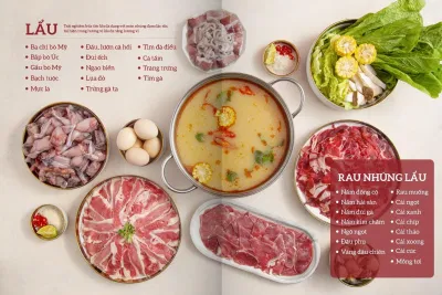 Buffet lẩu siêu hấp dẫn tại Cửu Vân Long (ảnh: Internet)