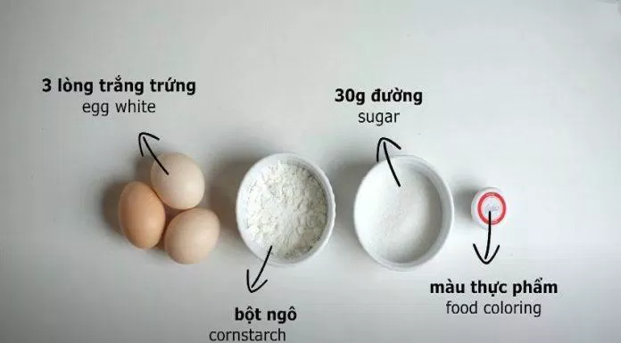 Nguyên liệu làm bánh mì đám mây (Nguồn: Internet)