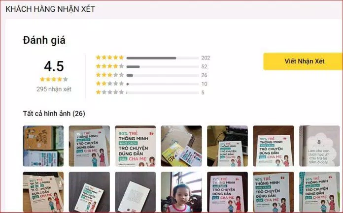 Đánh giá của độc giả trên Tiki (nguồn: internet) Đánh giá của độc giả trên Tiki (nguồn: internet)