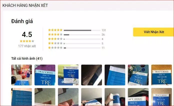Đánh giá của độc giả về quyển sách trên Tiki (nguồn: internet) Đánh giá của độc giả về quyển sách trên Tiki (nguồn: internet)