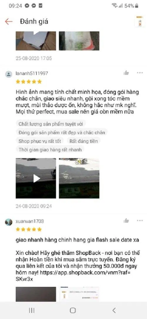 Đánh giá của khách hàng trên shopee (Ảnh 2, Nguồn: BlogAnChoi)