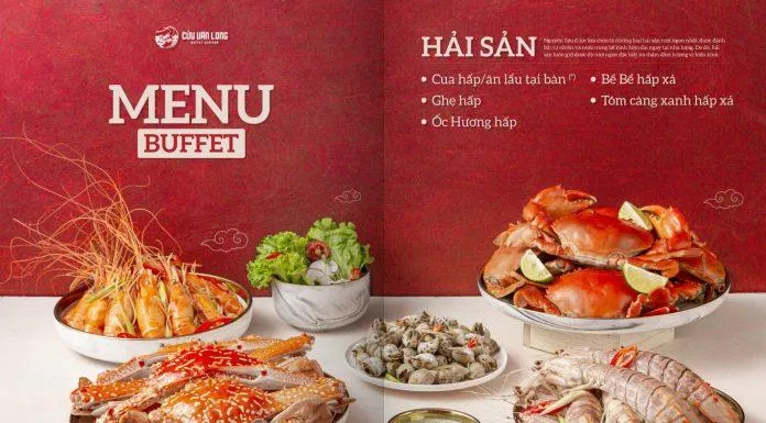 Menu buffet hải sản tại nhà hàng vô cùng đa dạng (ảnh: Internet)