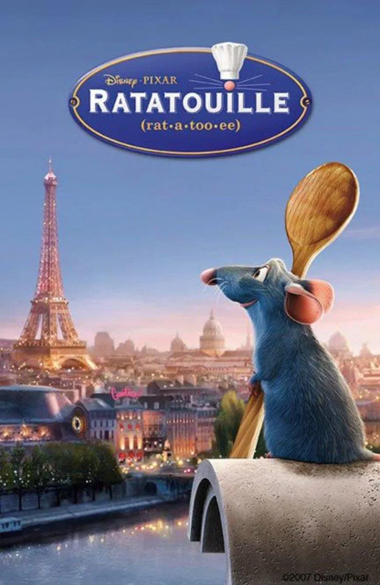 Poster phim hoạt hình Ratatouille (Chú Chuột Đầu Bếp). (Ảnh: Internet)