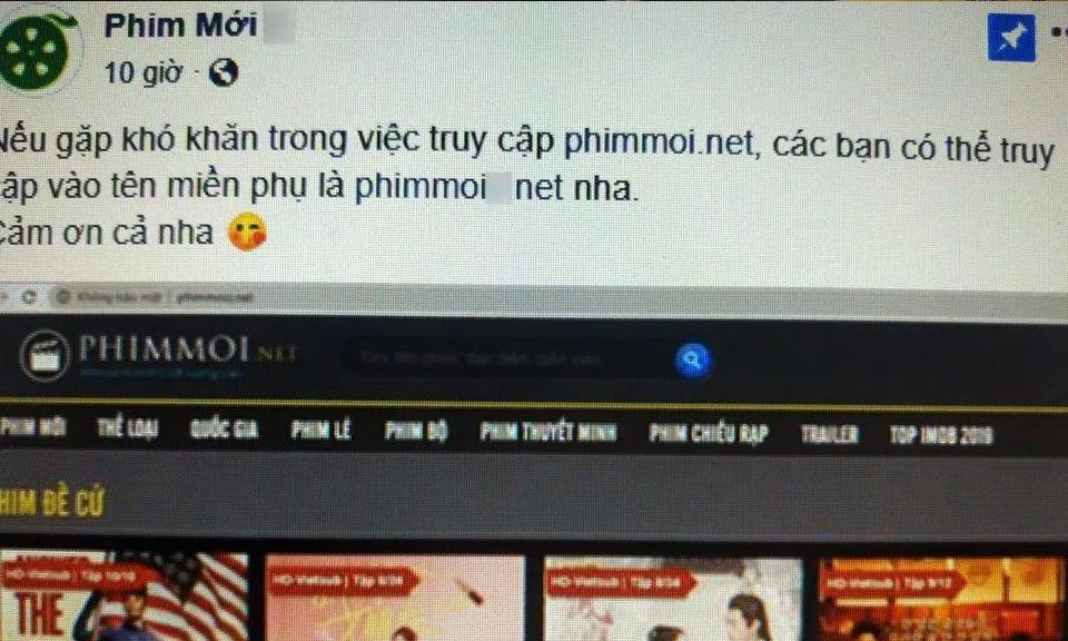 Chưa đầy 24h sau khi bị xóa, Phimmoi đã "hồi sinh". (Ảnh: Internet)