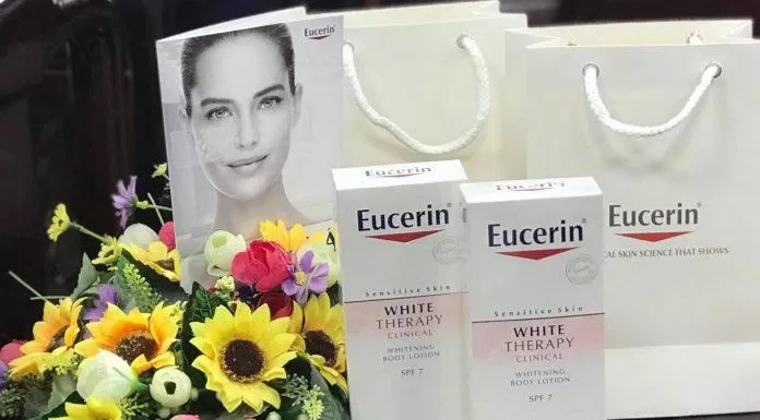Eucerin White Therapy Body Lotion SPF 7 (Nguồn: Internet).