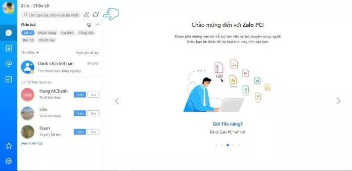 Biểu tượng tạo nhóm chat trên Zalo Web (Ảnh: BlogAnChoi)