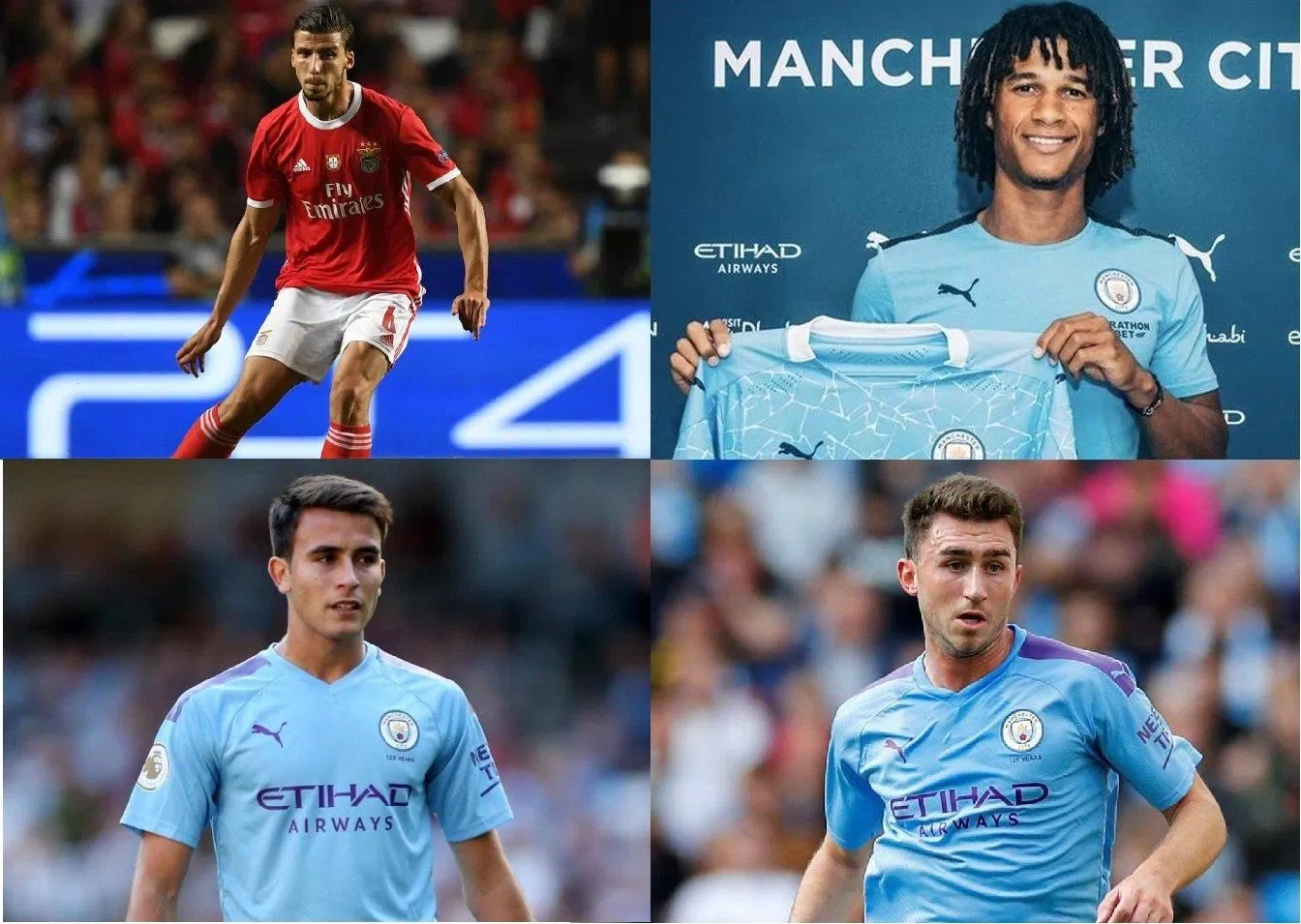 Dias, Ake, Laporte và Garcia nhiều khả năng sẽ là 4 trung vệ của đội hình Man City mùa này (Nguồn: Internet).