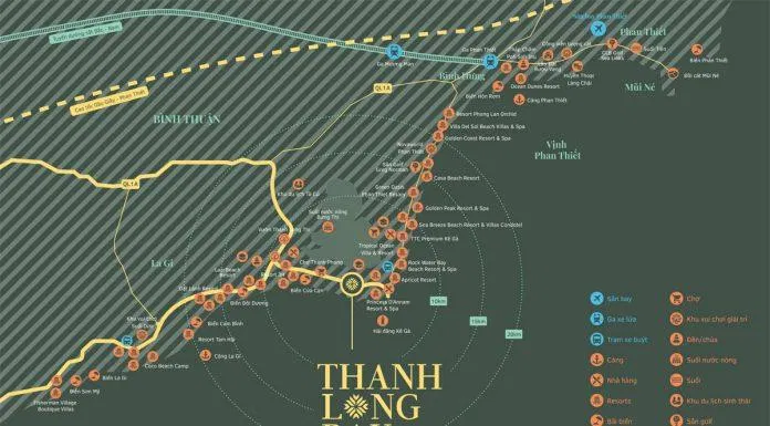 Vị trí kết nối nhiều điểm của Thanh Long Bay (Ảnh: Internet)