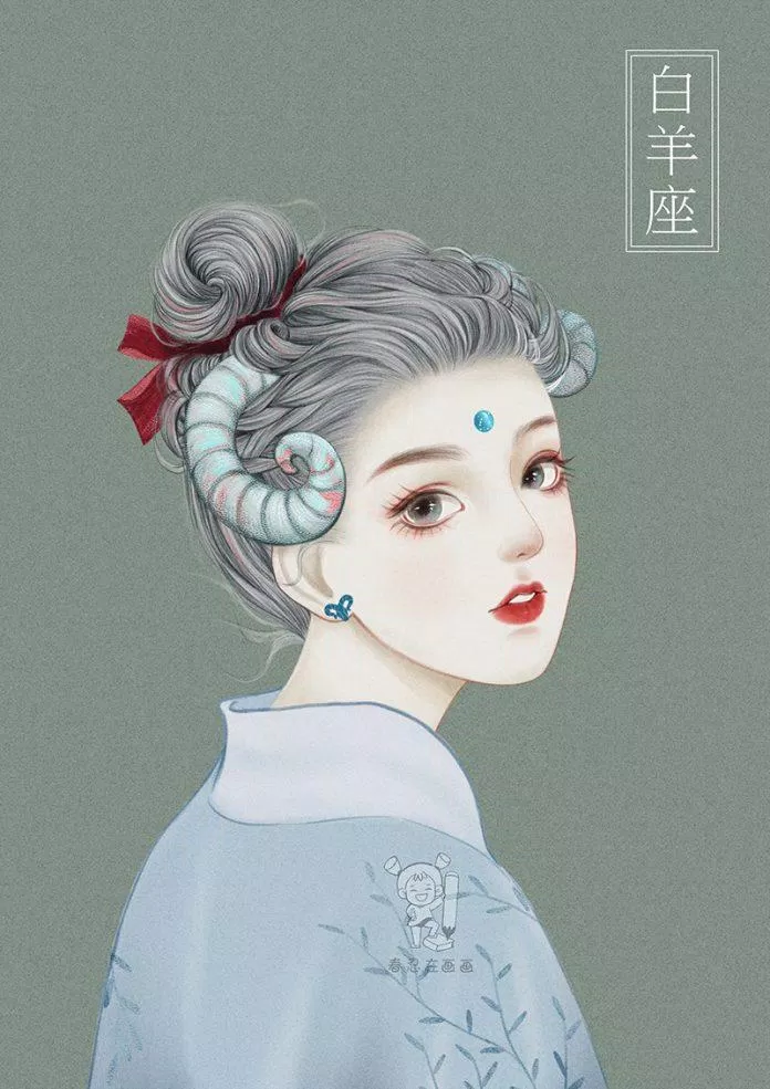 Thiếu nữ cổ đại cung Bạch Dương (Ảnh: Weibo)