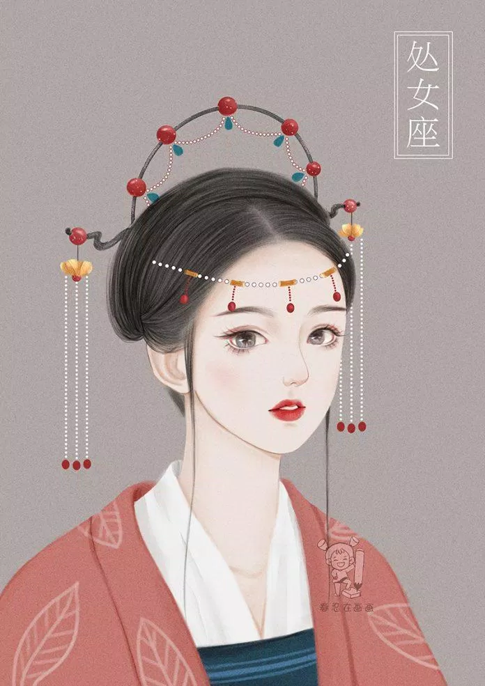 Thiếu nữ cổ đại cung Xử Nữ (Ảnh: Weibo)