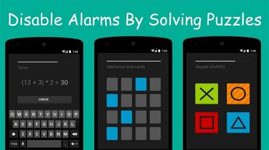 Để tắt báo thức bạn sẽ phải giải 1 bài toán mà ứng dụng đưa ra. (Ảnh: Internet)