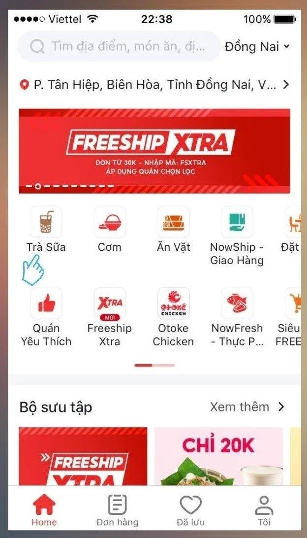 Vào mục Trà sữa để bắt đầu tiến trình chọn lựa trà sữa của bạn. (Ảnh: BlogAnChoi)