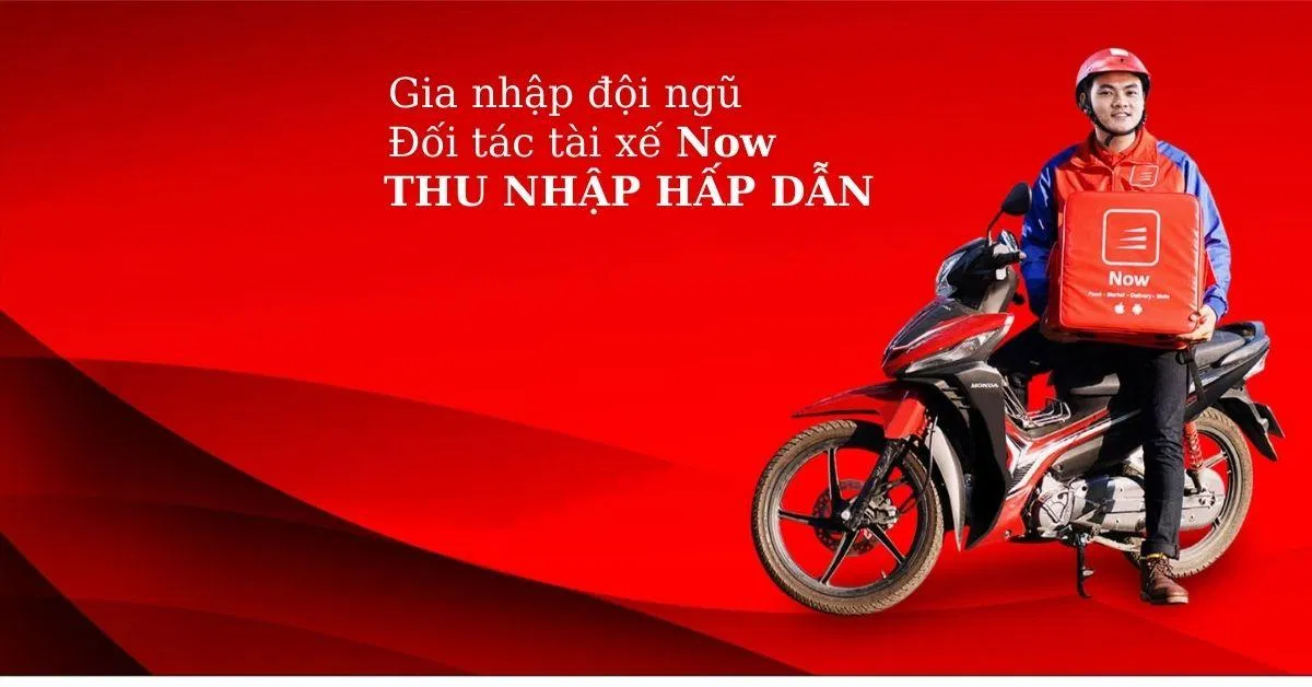 Now.vn đang tuyển dụng đội ngũ shipper trên 16 địa bàn hoạt động với thu nhập hấp dẫn. (Ảnh: Internet)