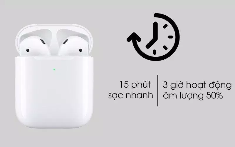 Sạc nhanh ở AirPods 2