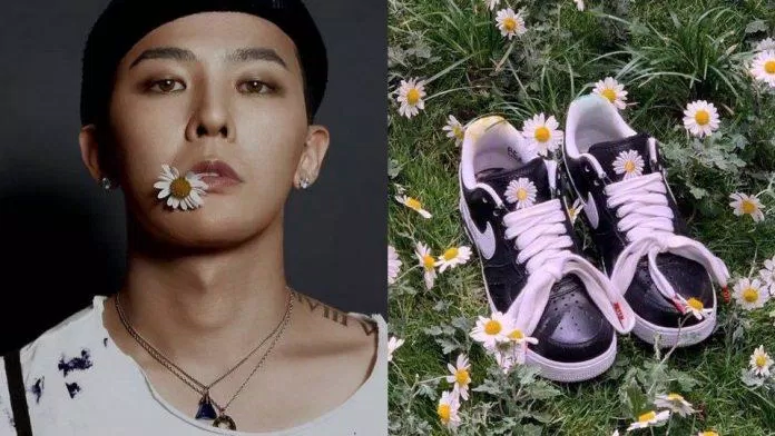 Đôi giày hoa cúc của G-Dragon chỉ mất 0.06 để...cháy hàng. (Ảnh: Internet)