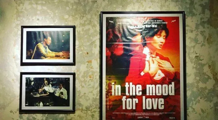 Những khung hình từ phim In the Mood for Love được treo tại quán. (Ảnh: Internet)