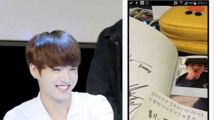 Fanboy: Mặc dù mình là con trai nhưng mình thích Jungkook nhiều lắm đó, vậy nên cậu có muốn đi ra ngoài chơi (hẹn hò) với mình hay không? Jungkook: Cố lên nào...ㅋㅋ Hãy làm điều đó thôi!