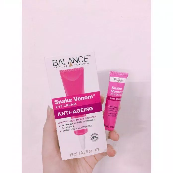 Balance Active Formula Snake Venom Anti-Ageing Eye Cream giúp mờ thâm, giảm nếp nhăn cho vùng da mắt (Ảnh Internet)