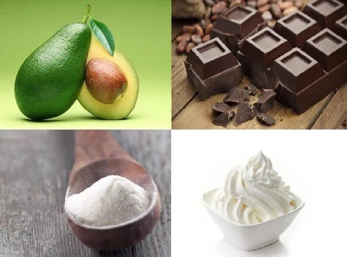 Nguyên liệu để làm bánh mousse hình quả bơ (Nguồn: Internet)