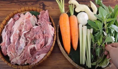 Nguyên liệu để nấu bò kho (Nguồn: Món Ăn Ngon)