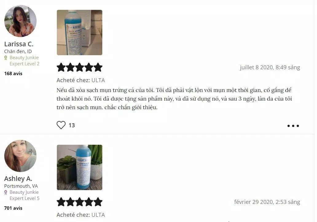 Review Toner Kiehls Blue Astringent Herbal Lotion kiểm soát dầu, làm sạch sâu cho da dầu và da mụn 98 chiết xuất lô hội Aloe Barbadensis Leaf Extract (chiết xuất lá lô hội) Camphor chiết xuất cây phỉ công dụng da dầu da mụn giảm bài tiết bã nhờn Kiehls kiềm dầu kiểm soát dầu làm sạch làm sạch sâu long não Menthol Quynh Anh Shyn review toner kiehl s sản phẩm SODIUM PCA thông tin thương hiệu tinh dầu bạc hà toner kiehl s Toner Kiehl s Blue Astringent Herbal Lotion Witch Hazel Leaf Water