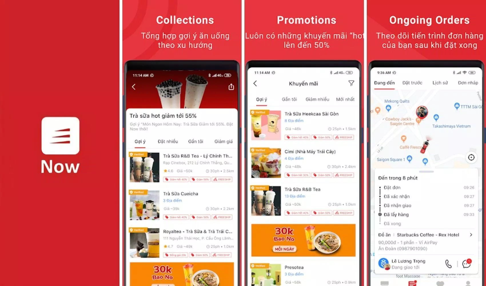 Ứng dụng Now giúp bạn có được món ăn ngon từ những gợi ý hấp dẫn. (Ảnh: Internet)